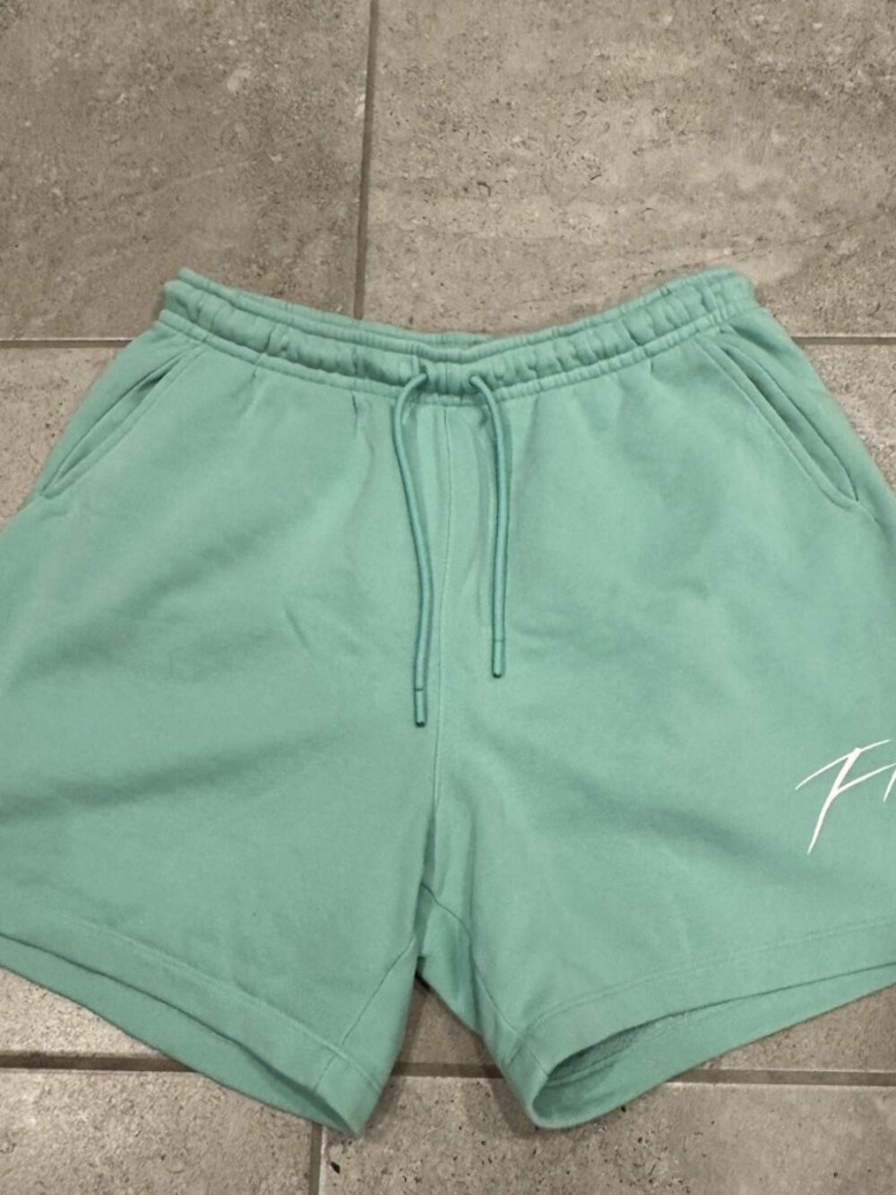 Jordan Flight Fleece Shorts Mens L Mint Green Jumpman FN4535-349
